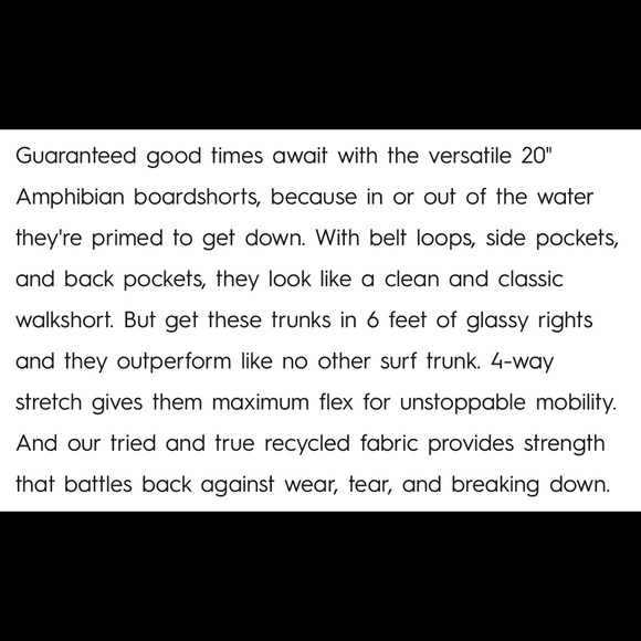 (2) School Uniform Quiksilver Amphibian Shorts with Stretch - Picture 8 of 8